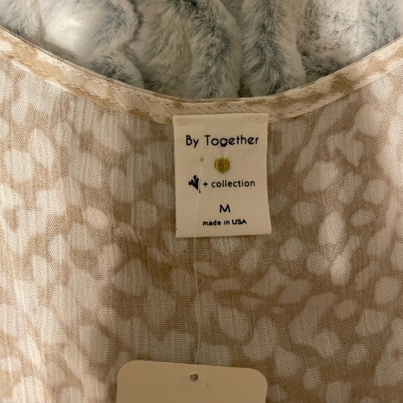 Tan and White Babydoll Dress - Picture 6 of 7